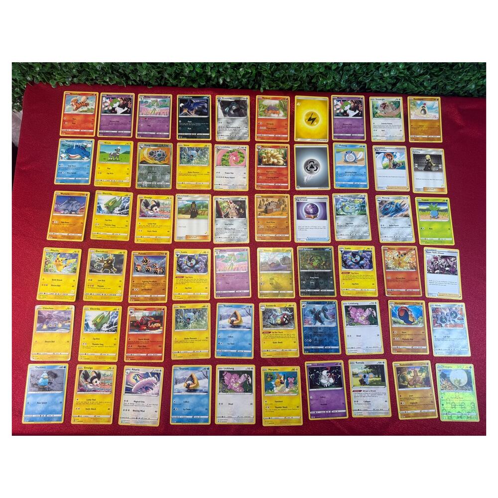 Collection of 60 Assorted Pokemon Trading Card Game Cards Kids Game Gift Bundle